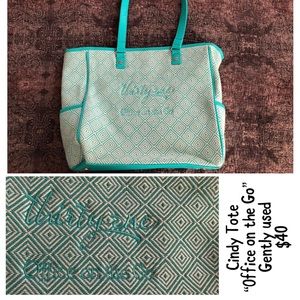 Gently used embroidered Cindy Tote by thirty-one